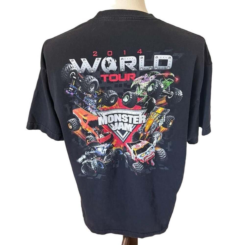 Alstyle Apparel 2014 Monster Jam World Tour Mens Size XL Black T-Shirt